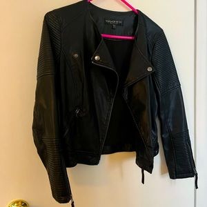Topshop Leather Moto Jacket